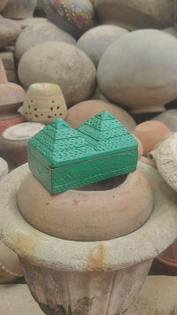Handcrafted Wooden Jewelry Box | Carved Indian Tribal Style Trinket Box - 2026080301DGA