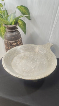 Antique Handicrafted White Marble Grinding Bowl called Karal With Mortar - 2026091125UNQ