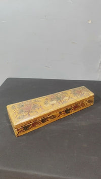 Vintage Handcrafted Wooden Storage Box – Traditional Floral Painted Design - 2026083102UNQ