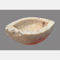 Antique Handicrafted White Marble Grinding Bowl called Karal - 2026091122UNQ