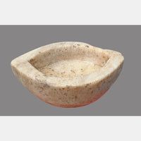 Antique Handicrafted White Marble Grinding Bowl called Karal - 2026091122UNQ