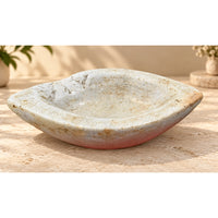 Antique Handicrafted White Marble Grinding Bowl called Karal - 2026091120UNQ