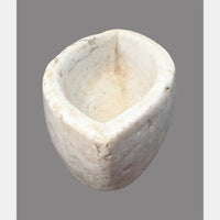 Antique  Handicrafted White Marble Grinding Bowl called Karal - 2026091107UNQ