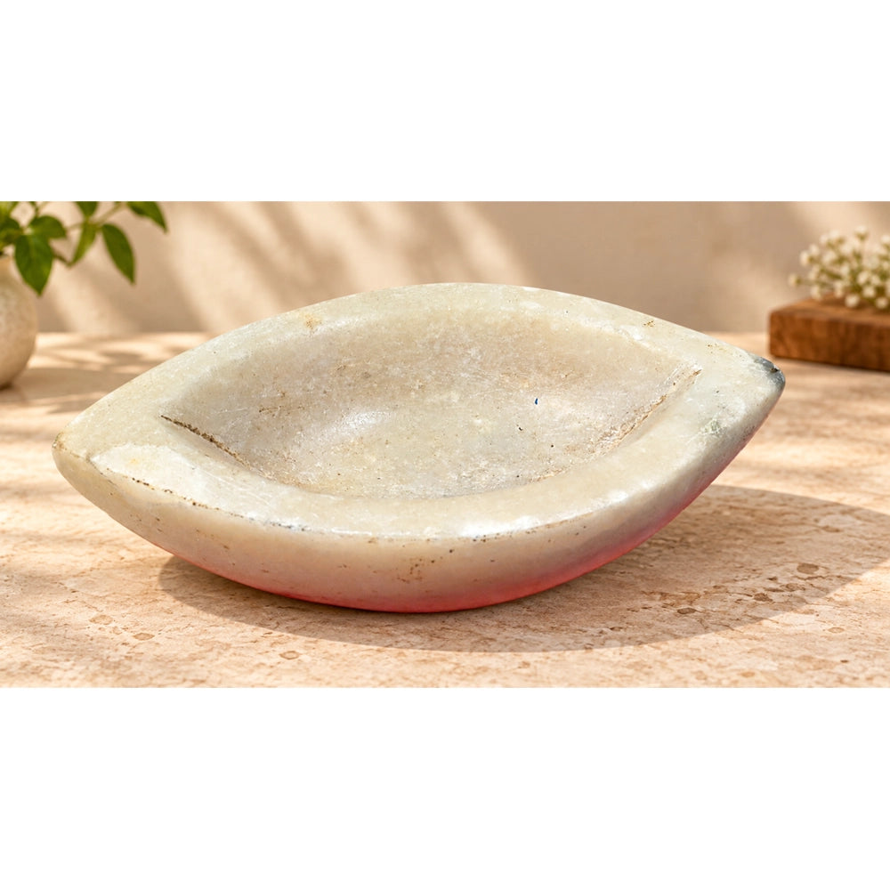 Antique  Handicrafted White Marble Grinding Bowl called Karal - 2026091117UNQ