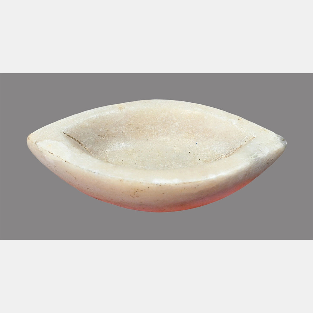 Second view of shallow white marble Karal bowl