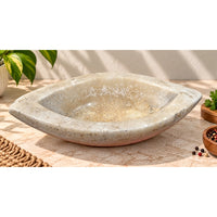 Antique  Handicrafted White Marble Grinding Bowl called Karal - 2026091116UNQ